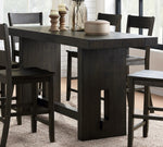 Haddie Distressed Walnut Wood Counter Height Table (Oversized)