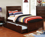 Brogan Brown Cherry Wood Full Bed with Trundle