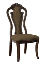 Rosalina 2 Walnut Wood/Fabric Side Chairs
