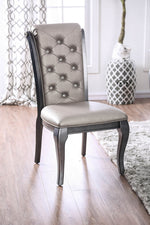 Amina 2 Gray Wood/Leatherette Side Chairs