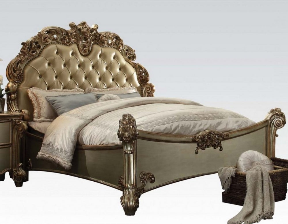 Vendome Gold Patina Wood Cal King Bed (Oversized)