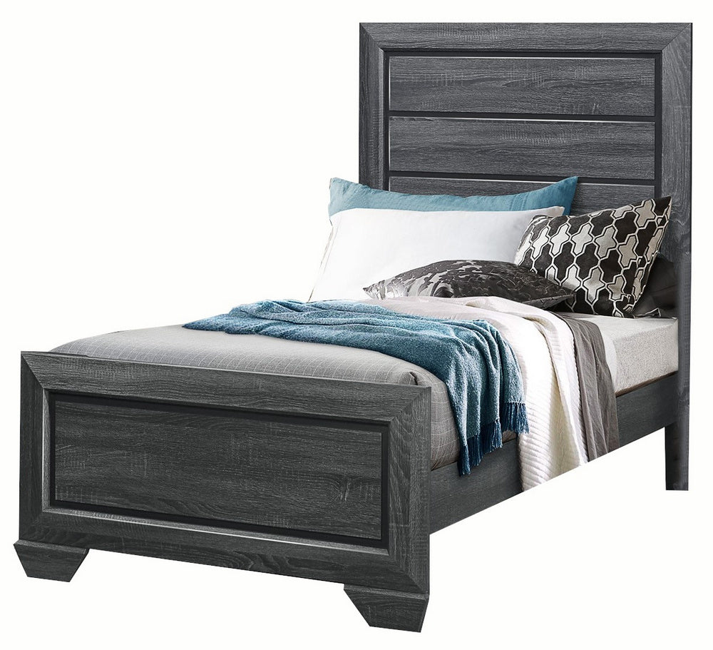 Beechnut Contemporary Gray Wood Twin Bed