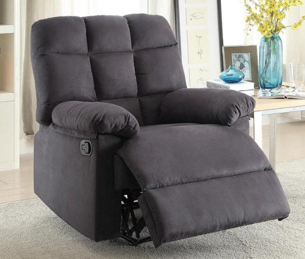 Addison Ebony Microfiber Manual Recliner