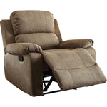 Bina Taupe Polished Microfiber Manual Recliner