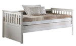 Cominia White Wood Twin Daybed with Pull-out Bed