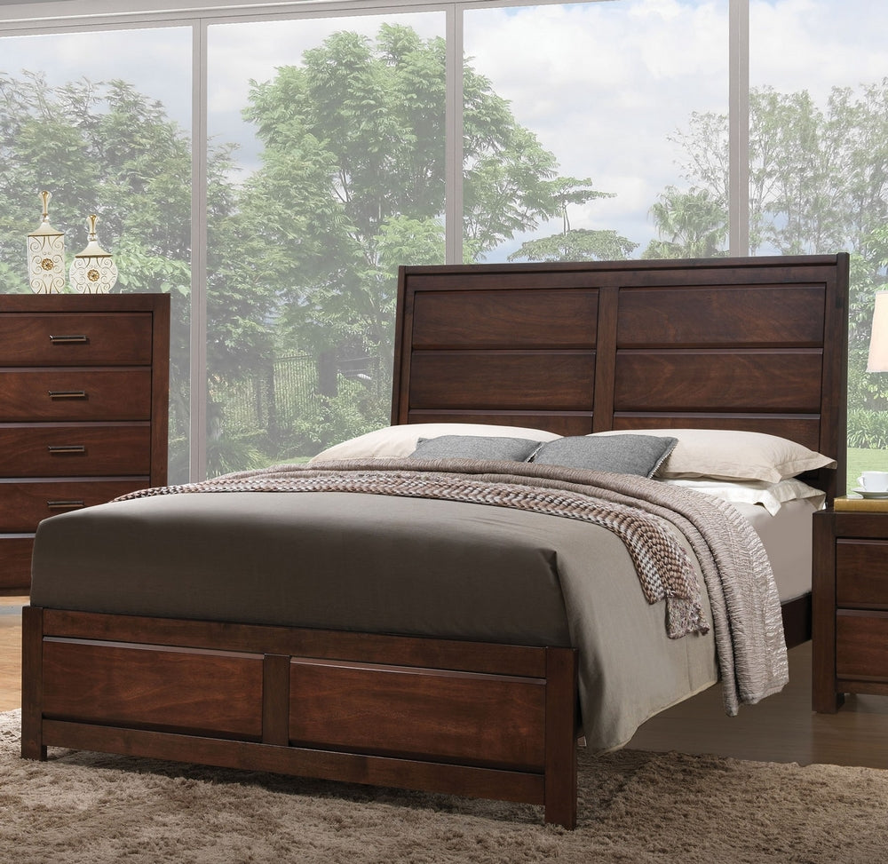 Oberreit Walnut Wood King Bed