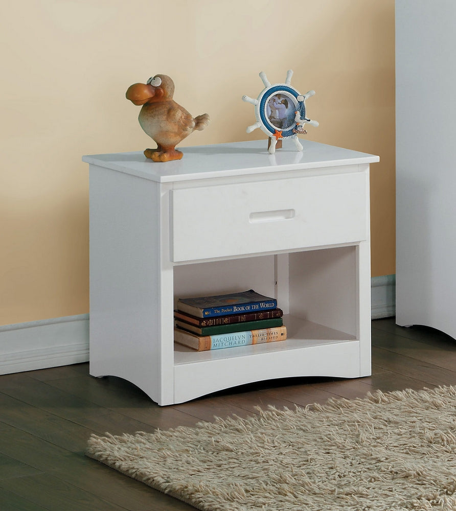 Galen White Wood Nightstand