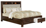 Tywyn Dark Oak Wood Cal King Bed