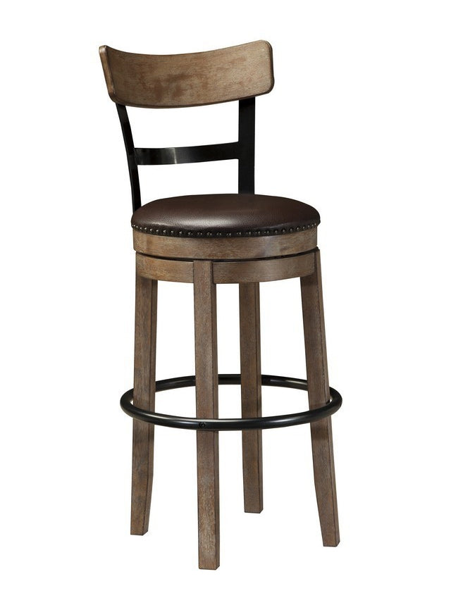 Pinnadel Light Brown Tall Swivel Bar Stool