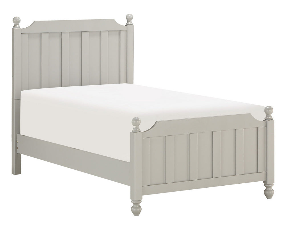 Wellsummer Gray Wood Twin Bed