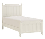 Wellsummer White Wood Twin Bed