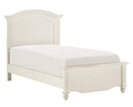 Meghan White Wood Twin Panel Bed