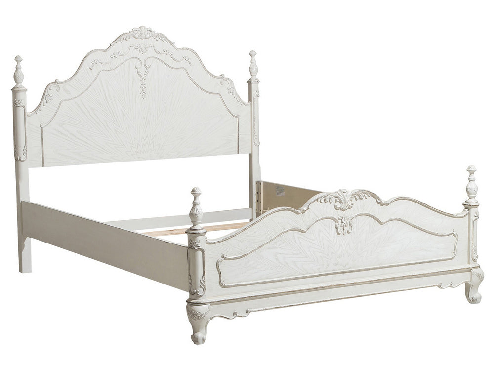 Cinderella Antique White Wood Full Bed