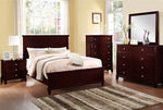 Emilia 6-Pc Dark Brown Wood Cal King Bedroom Set