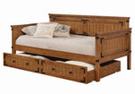 Coronado Rustic Honey Wood Twin Daybed with Storage Trundle