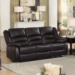 Jarita Brown Bi-Cast Vinyl Manual Recliner Sofa