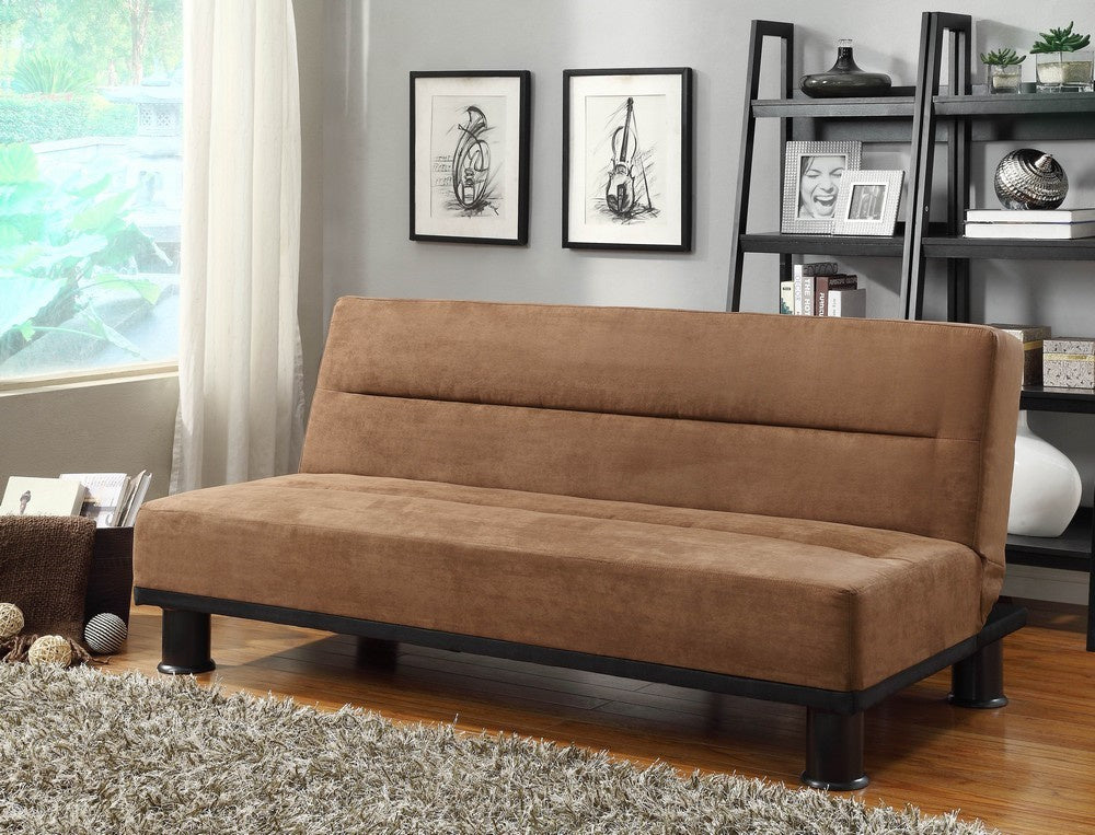 Callie Brown Microfiber Click-Clack Sofa Bed