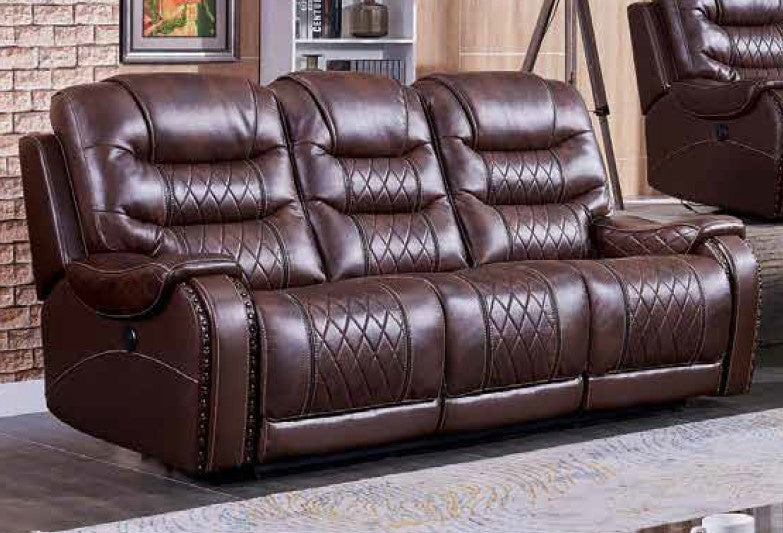 Lesley Cherry Power Recliner Sofa