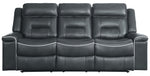 Darwan Dark Gray Manual Recliner Sofa (Oversized)