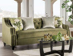 Kaye Olive Green Microfiber Sofa (Oversized)