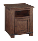 Budmore Brown Wood Rectangular End Table