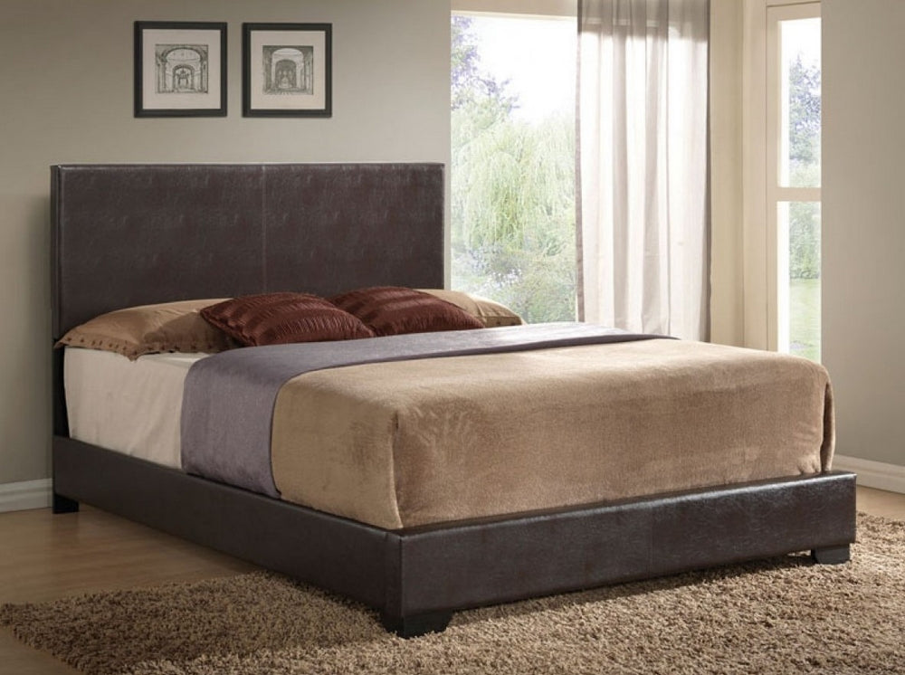 Ireland III Brown PU Leather King Bed