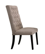 Morland 2 Tan/Vintage Black Linen/Wood Side Chairs