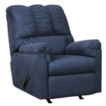 Darcy Blue Fabric Manual Rocker Recliner