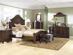 North Shore 7-Pc Dark Brown Wood Queen Poster Bedroom Set