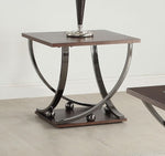 Isiah Black Nickel Metal/Wood End Table