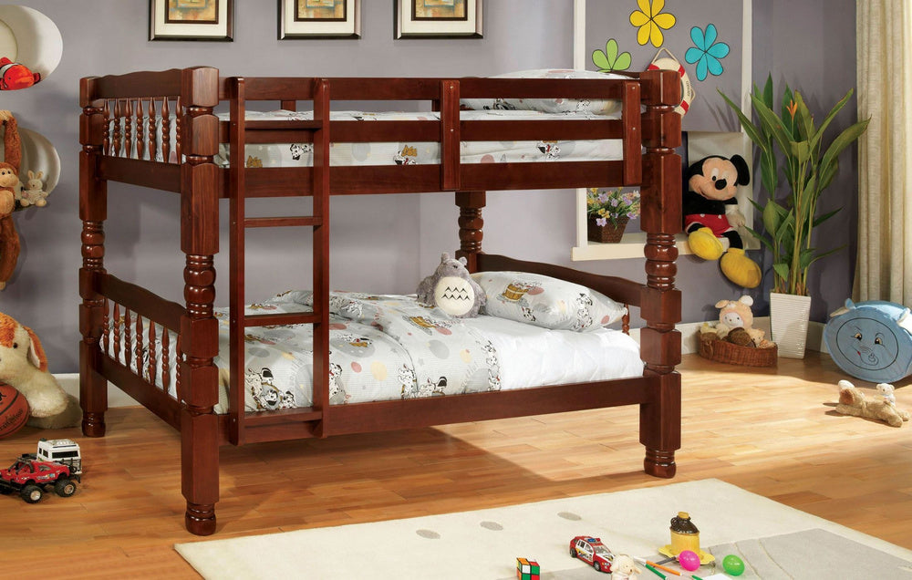 Carolina Cherry Twin over Twin Bunk Bed