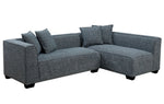 Jaylene Gray Linen RAF Sectional Sofa