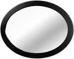 Lennart Oval Mirror with Black Wood Frame