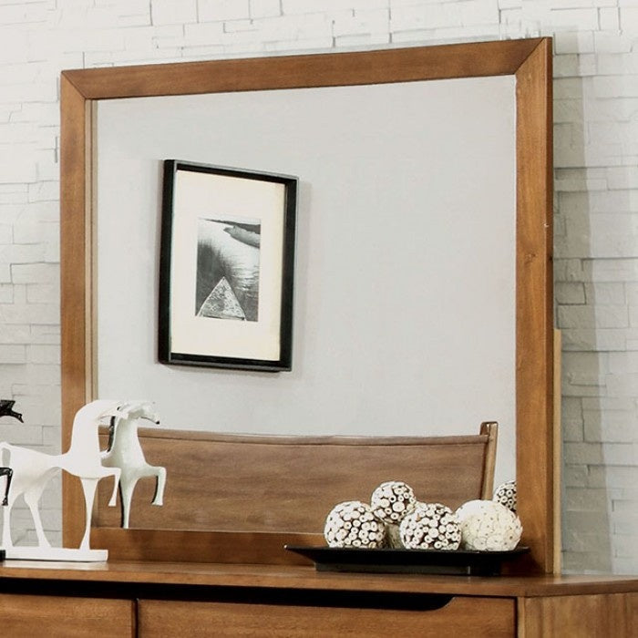 Lennart Rectangular Mirror with Oak Wood Frame