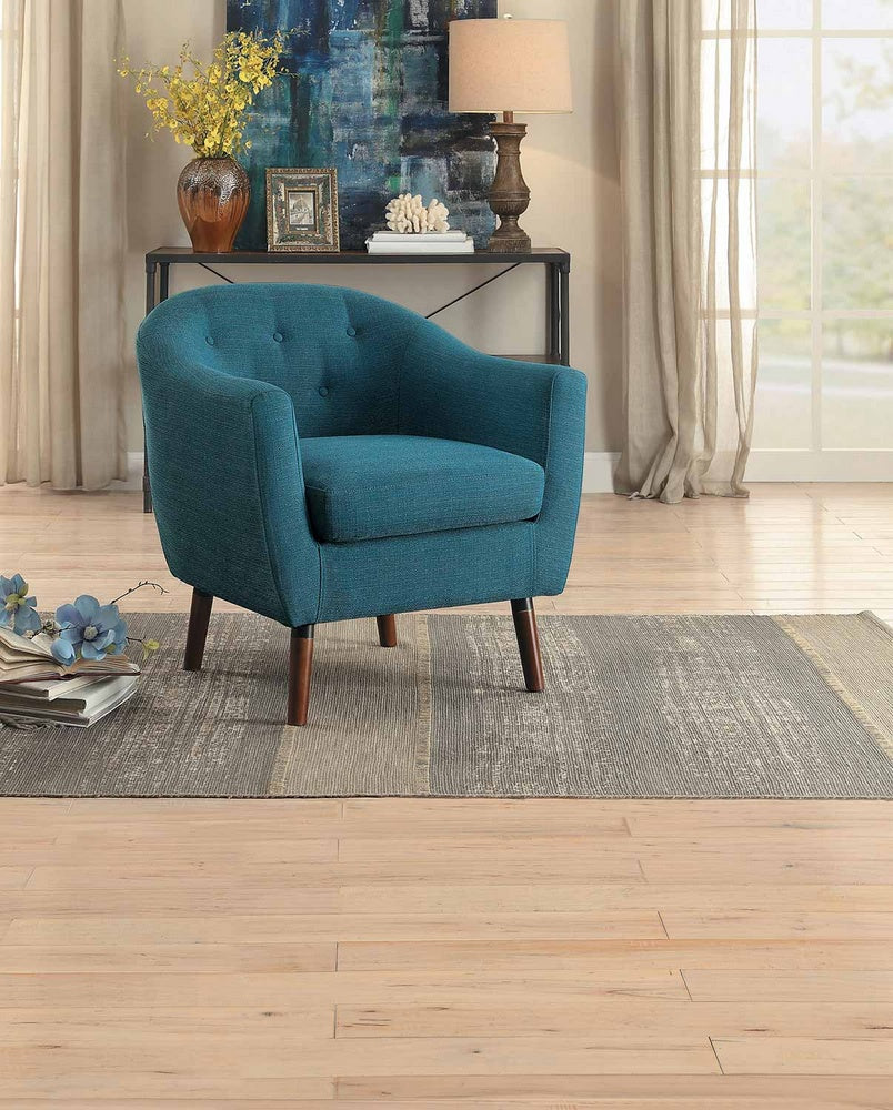 Lucille Blue Fabric Accent Chair
