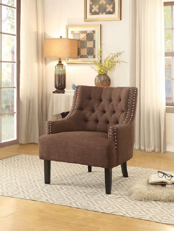 Charisma Chocolate Fabric Accent Chair