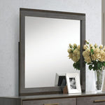 Manvel Contemporary Mirror with Wood Frame