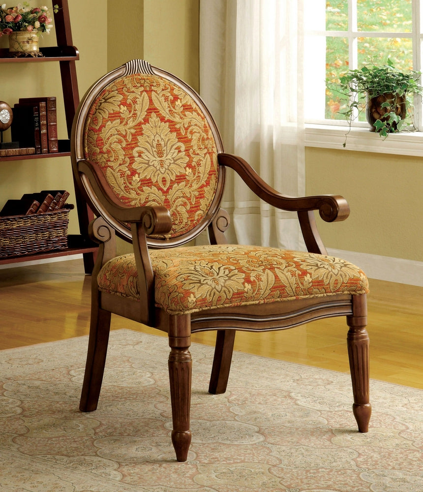 Hammond Traditional Antique Oak Accent Chair