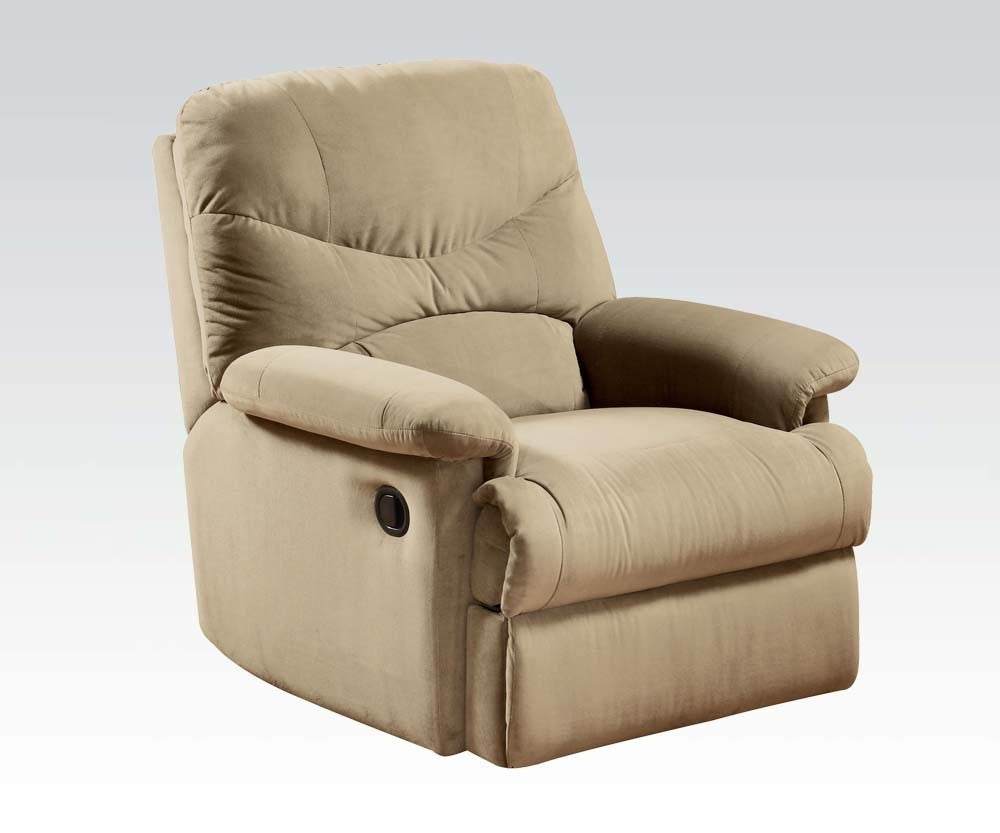 Arcadia Beige Microfiber Manual Recliner