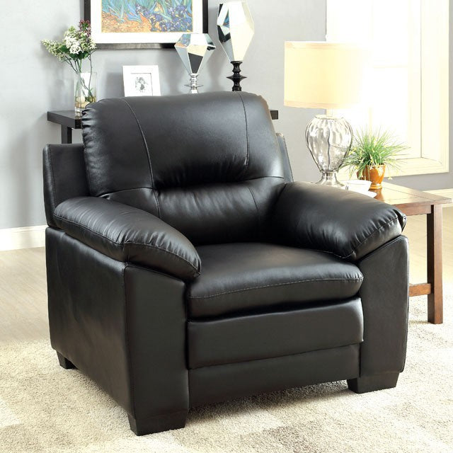 Parma Black Leatherette Chair