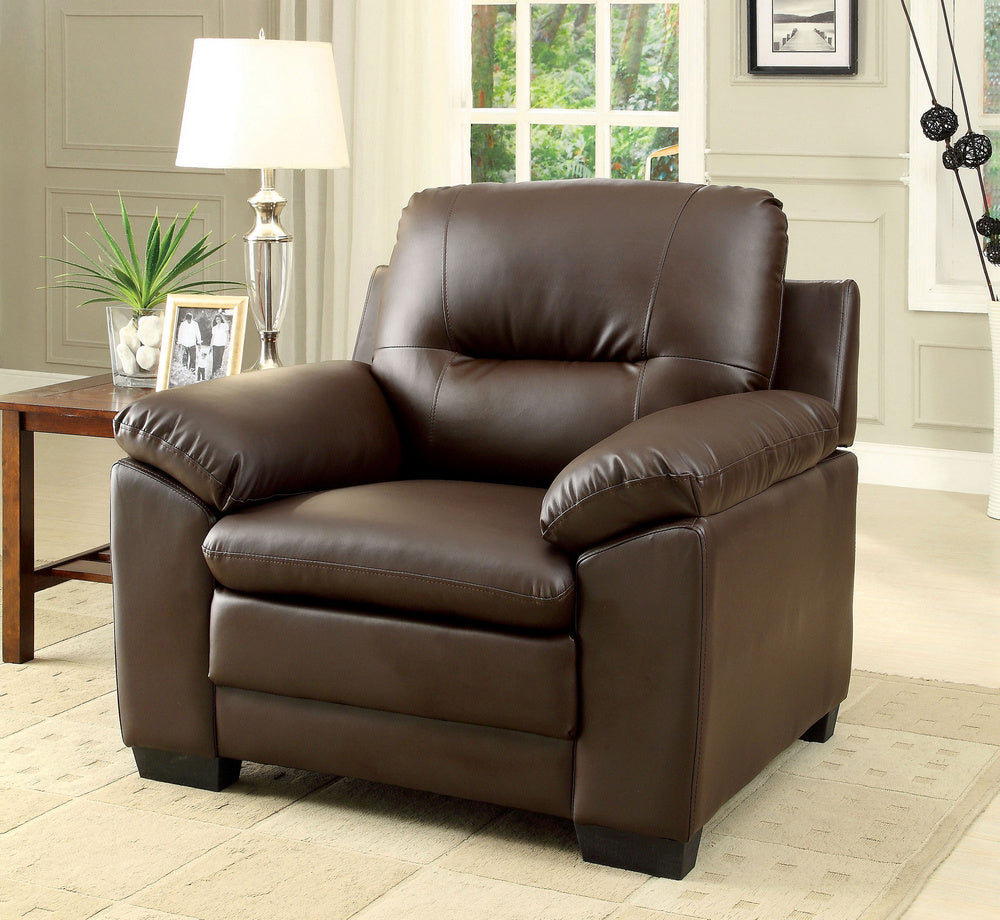 Parma Brown Leatherette Chair