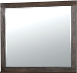 Rexburg Wire-Brushed Rustic Brown Wood Mirror