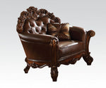 Vendome Cherry PU Leather Chair with Pillow