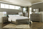 Zelen 6-Pc Warm Gray Wood King Panel Bedroom Set