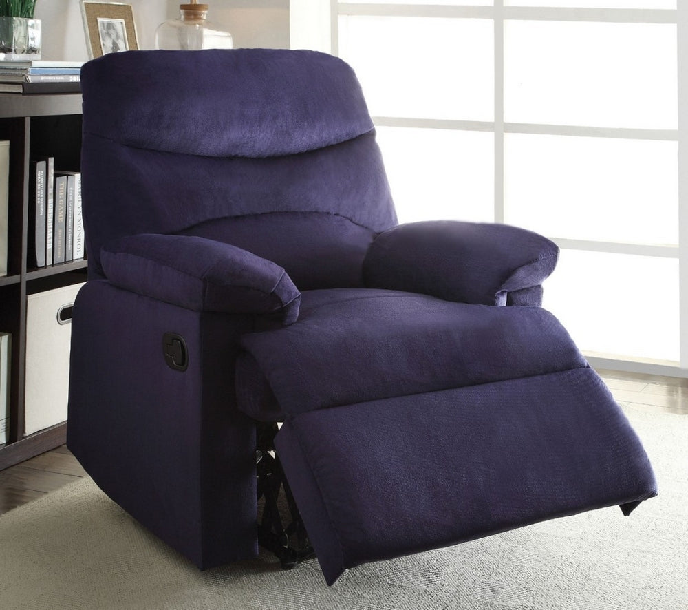 Arcadia Blue Woven Fabric Manual Recliner