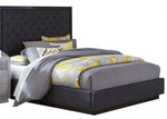 Larchmont Graphite Upholstered Fabric Queen Bed