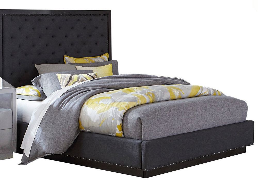 Larchmont Graphite Upholstered Fabric Cal King Bed