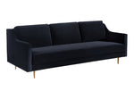 Milan Black Velvet Sofa (Oversized)