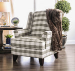 Christine Light Gray Linen-Like Fabric Chair