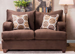 Wessington Chocolate Premium Fabric Loveseat